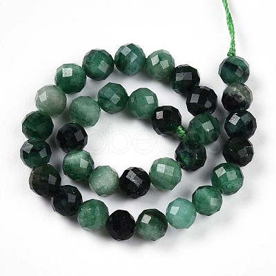 Natural Fuchsite Beads Strands G-S345-6mm-33-1