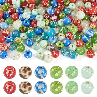Picasso Baking Paint Glass Seed Beads SEED-TA0001-61B-1