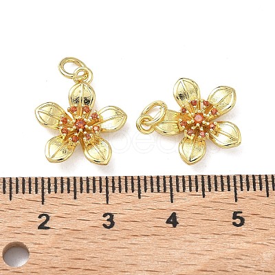 Brass Micro Pave Cubic Zirconia Pendants KK-F930-10G-1