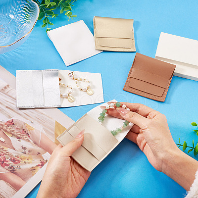 5Pcs 5 Colors Square PU Leather Envelope Pouches ABAG-TA0001-81-1