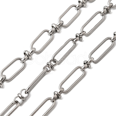 304 Stainless Steel Rectangle Link Chains CHS-Z007-22P-1