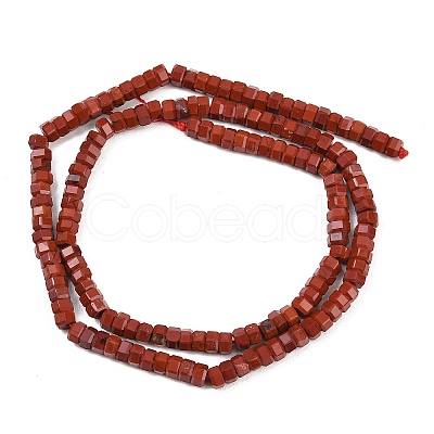 Natural Red Jasper Beads Strands G-G345-C19-2x4mm-1