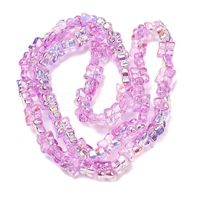 Transparent Glass Beads Strands GL-CBAAE04-02J-1