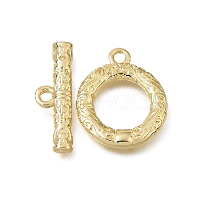 Brass Toggle Clasps KK-CJC2732-01B-G-RS-1