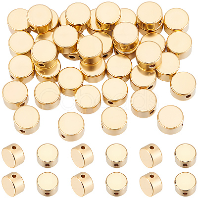 50Pcs Brass Beads KK-BBC0027-40G-1