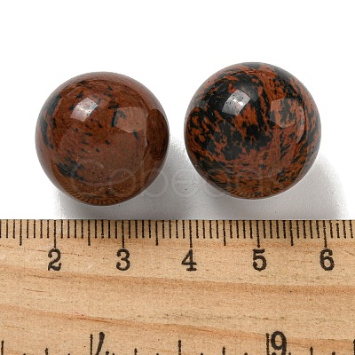 Natural Mahogany Obsidian Round Ball Figurines Statues for Home Office Desktop Decoration G-P532-02A-29-1