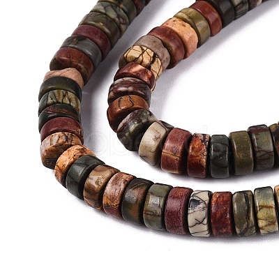 Natural Picasso Jasper/Polychrome Jasper Beads Strands G-N367-03A-08-1