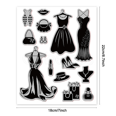 Rubber Clear Stamps DIY-WH0251-018-1