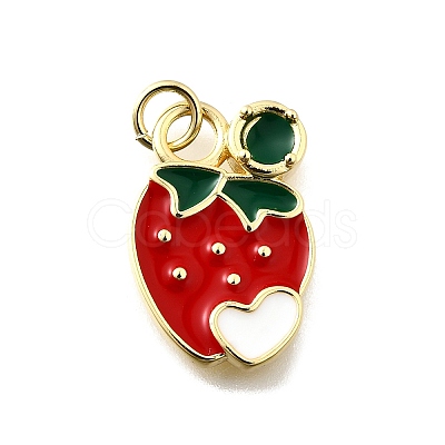 Brass Enamel Pendants KK-Z104-06G-05-1