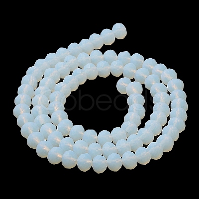 Imitation Jade Solid Color Glass Beads Strands EGLA-A034-J4mm-MD06-1