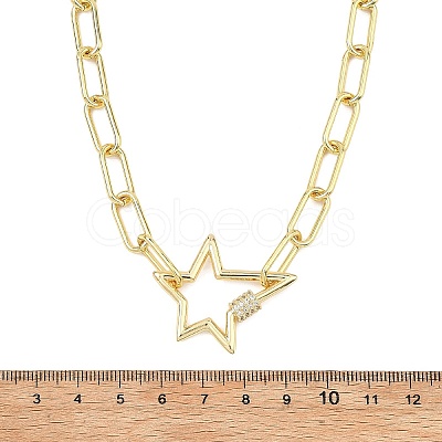 304 Stainless Steel Paperclip Chain Necklaces NJEW-JN06369-02-1