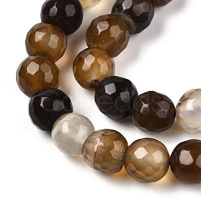 Natural Striped Agate/Banded Agate Beads Strands G-S281-51K-8mm-1