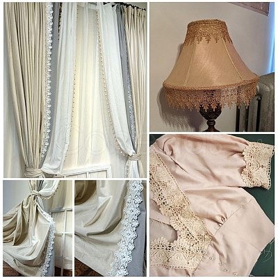 Lace Trim Nylon Ribbon SRIB-WH0006-26B-1