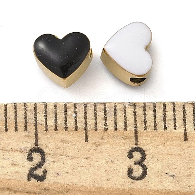 Ion Plating(IP) 304 Stainless Steel Enamel Beads STAS-B075-09G-01-1