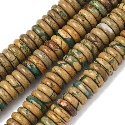 Natural Verdite Stone Beads Strands G-B155-B05-4x10mm-1