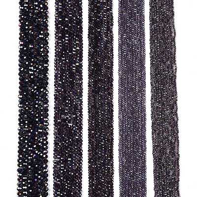 Electroplate Glass Beads Strands EGLA-A044-T6mm-B15-1