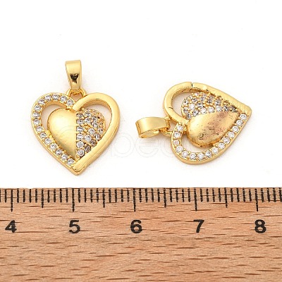 Brass Micro Pave Cubic Zirconia Pendants KK-G533-24G-1