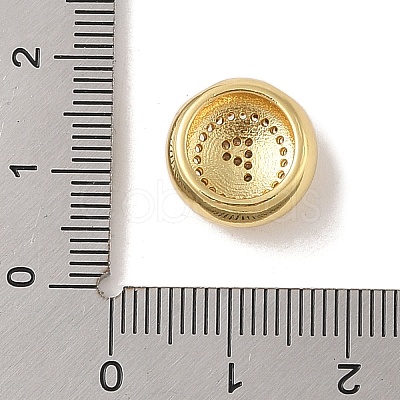 Rack Plating Brass & Cubic Zirconia Pendants KK-Z047-07G-P-RS-1