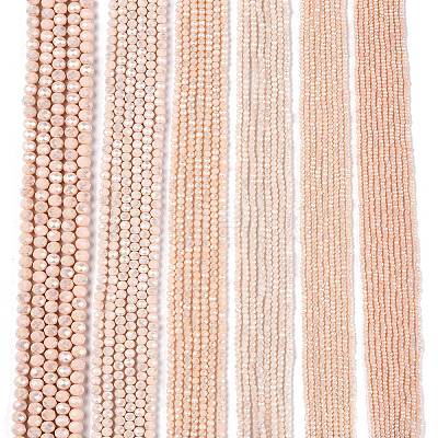 Electroplate Glass Beads Strands X-EGLA-A044-P6mm-B05-1