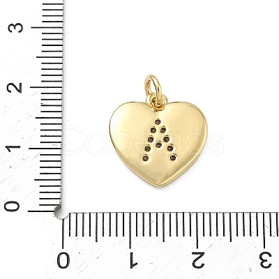 Brass Micro Pave Clear Cubic Zirconia Pendants KK-D229-01G-1