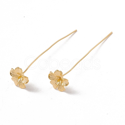Brass Flower Head Pins FIND-B009-10G-1