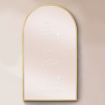 Waterproof Reflective Plastic Mirror Stickers DIY-WH0668-001-1