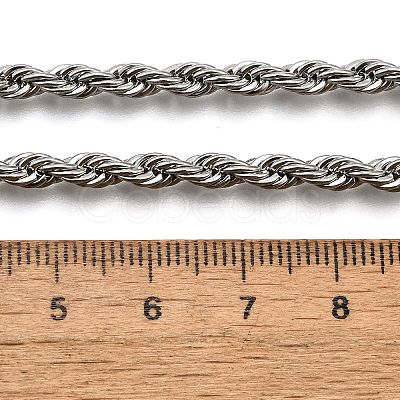 Non-Tarnish 304 Stainless Steel Rope Chain Necklaces NJEW-F226-03P-06-1