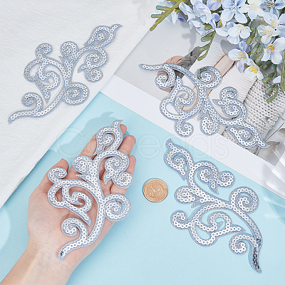 5Pairs Embroidery Thread Clothing Patches PATC-GF0001-97B-1