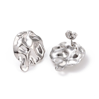 Non-Tarnish 304 Stainless Steel Stud Earring Finding STAS-C059-09P-1