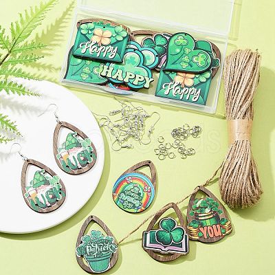 DIY Saint Patrick's Day Earring/Pendant Decoration Making Kits DIY-FS0005-53-1