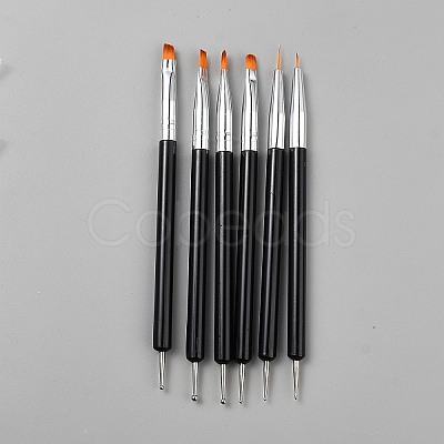 6Pcs Acrylic Double Head Nail Art Dotting Tools MRMJ-WH20015-06-1