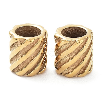 Ion Plating(IP) 304 Stainless Steel European Beads STAS-B011-07G-1