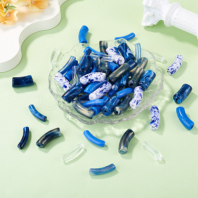 80Pcs 8 Styles Mixed Styles Acrylic Beads Sets MACR-TA0002-99A-1
