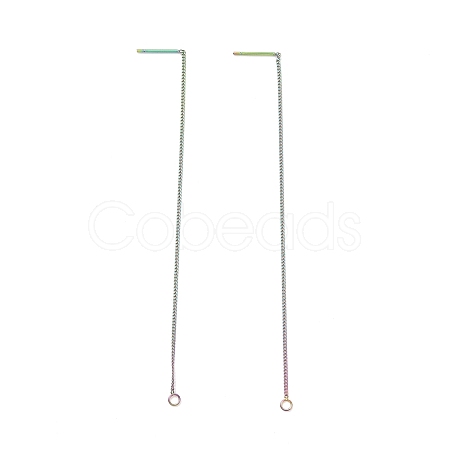 Ion Plating(IP) 304 Stainless Steel Stud Earring Finding LS-STAS-E161-07RC-1