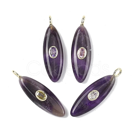 Natural Amethyst Pendants G-D357-01B-1