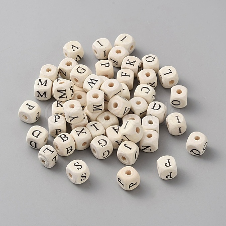 Printed Wooden Beads WOOD-WH0050-050-1
