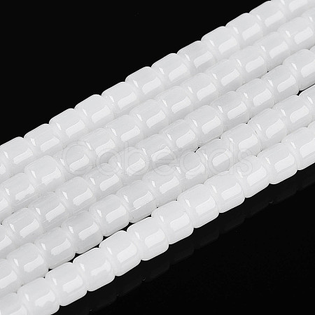 Imitation Jade Glass Beads Strands GLAA-N065-4x4mm-B01-1