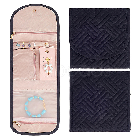 Portable Rectangle Polyester Jewelry Storage Bags ABAG-WH0046-98-1