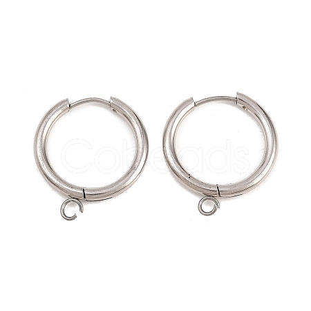 316 Stainless Steel Huggie Hoop Earring Findings EJEW-B158-01E-P-1