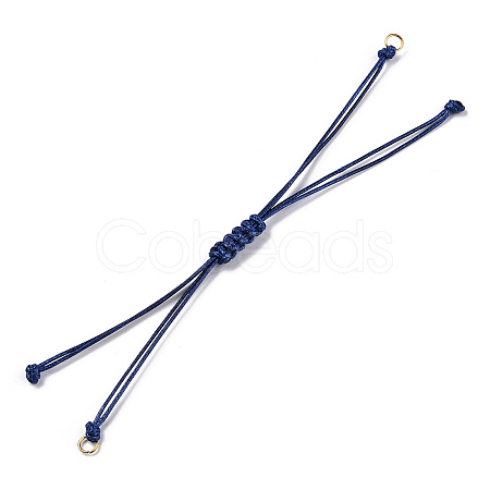 Korean Waxed Polyester Cord Braided Bracelets MAK-T010-03G-1