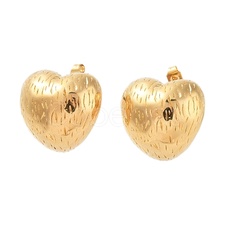Iron Plating(IP) 304 Stainless Steel Stud Earrings for Women EJEW-D095-02G-1