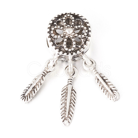 Alloy European Beads PALLOY-O091-01AS-1