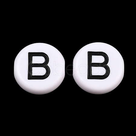 Opaque White Acrylic European Beads AC-CBA3BDD-01B-1