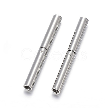 Non-Tarnish 304 Stainless Steel Bayonet Clasps LS-X-STAS-F108-12P-1.7mm-1