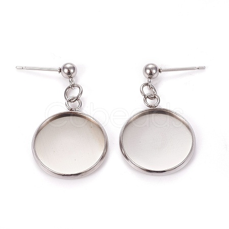 Tarnish Resistant 304 Stainless Steel Stud Earring Settings LS-STAS-L226-019E-P-1