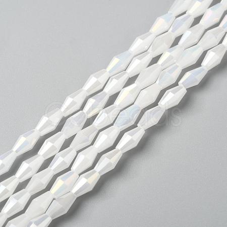 Imitation Jade Glass Beads GLAA-P001-08A-01-1