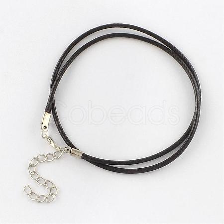 Waxed Cotton Cord Necklace Making MAK-S032-2mm-113-1