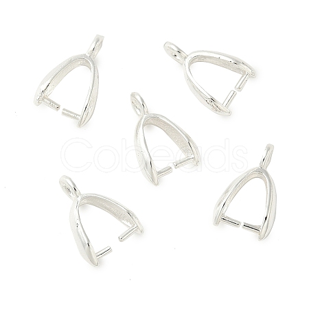 Rack Plating Brass Ice Pick Pinch Bails KK-Z030-05D-S-1