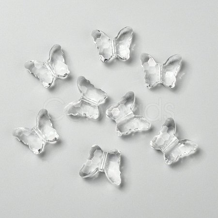 Transparent Acrylic Beads PL405Y-6-1