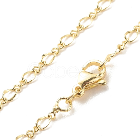 Brass Figaro Chains Necklace for Women NJEW-P265-02A-G-1